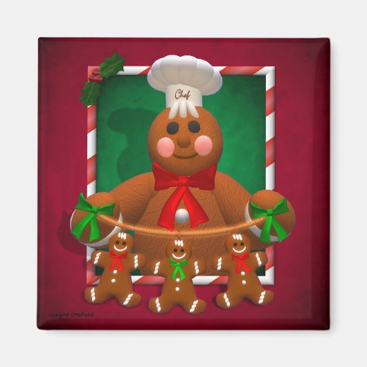 Gingerbread Family Magnet (Vorne)