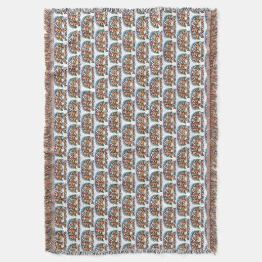 Gingerbread Family Snowy Christmas Scene Decke (Vorderseite Vertikal)