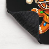 Gingerbread Football Oh Snap Christmas Lights Desi Mousepad (Ecke)