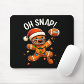 Gingerbread Football Oh Snap Christmas Lights Desi Mousepad (Mit Mouse)