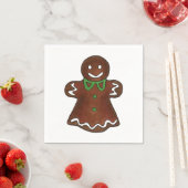 Gingerbread Frau Lady Weihnachtskoch Napkins Serviette (Beispiel)