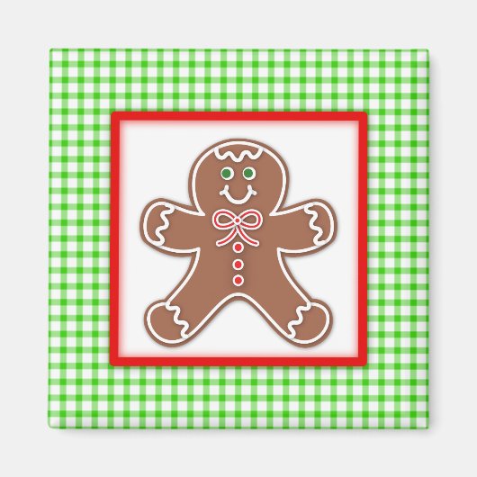 Gingerbread Friends Boy Magnet (Vorne)