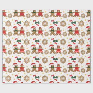 Gingerbread Friends Christmas Wrapping Paper Geschenkpapier