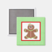Gingerbread Friends Girl Magnet (Vorderseite/Rückseite)