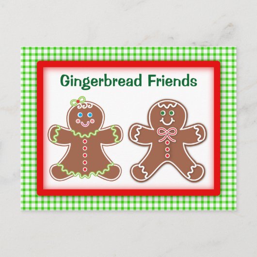Gingerbread Friends Postkarte (Vorderseite)