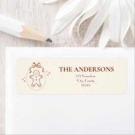 Gingerbread Frohe Weihnachtsbow Neutral Beige