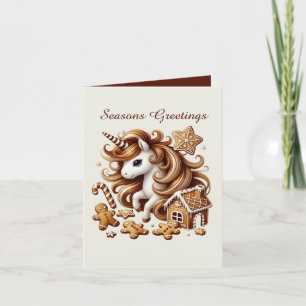 Gingerbread Frohe Weihnachtseinhörnchen anpassbar Feiertagskarte