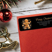 Gingerbread Frohe Weihnachtsfeier Rücksendeadresse