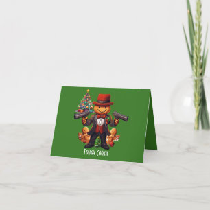 Gingerbread Gangster Feiertagskarte
