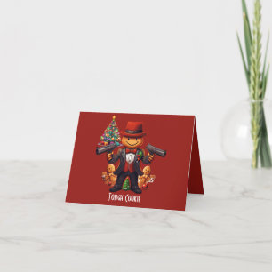 Gingerbread Gangster Feiertagskarte