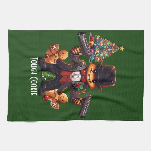 Gingerbread Gangster Geschirrtuch (Horizontal)