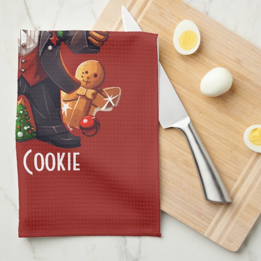 Gingerbread Gangster Geschirrtuch (Viertel Falte)