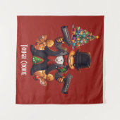 Gingerbread Gangster Wandteppich (Vorderseite (Horizontal))