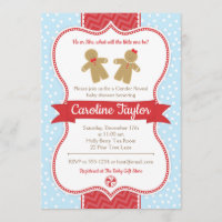 Gingerbread Gender Reveal Baby Shower Einladung