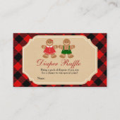 Gingerbread Gender Reveal Diaper Raffle Begleitkarte (Vorderseite)