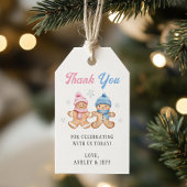 Gingerbread Gender Reveal Party Vielen Dank Geschenkanhänger