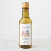 Gingerbread Gender Reveal Party Vielen Dank Weinetikett (Vorderseite)