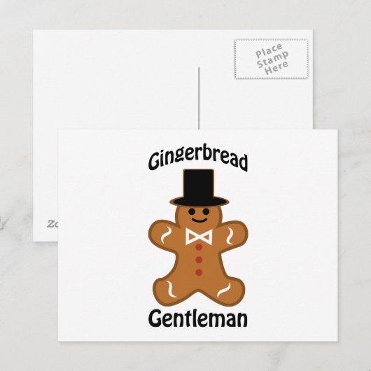 Gingerbread Gentleman Postkarte (Vorne/Hinten)