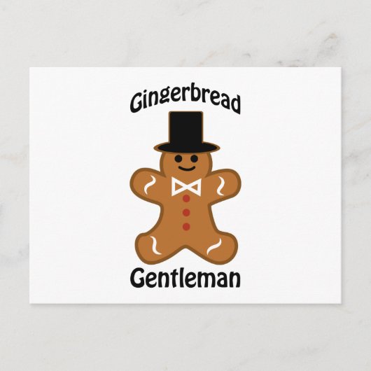 Gingerbread Gentleman Postkarte (Vorderseite)