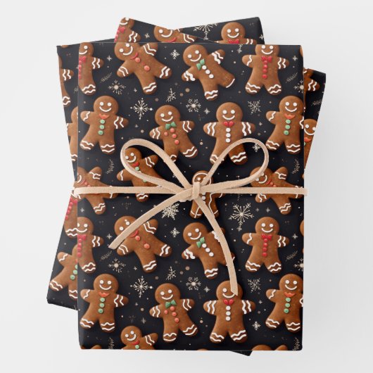 Gingerbread Gentlemen Geschenkpapier Set (Beispiel)