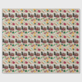 Gingerbread Geschenkpapier (Flach)