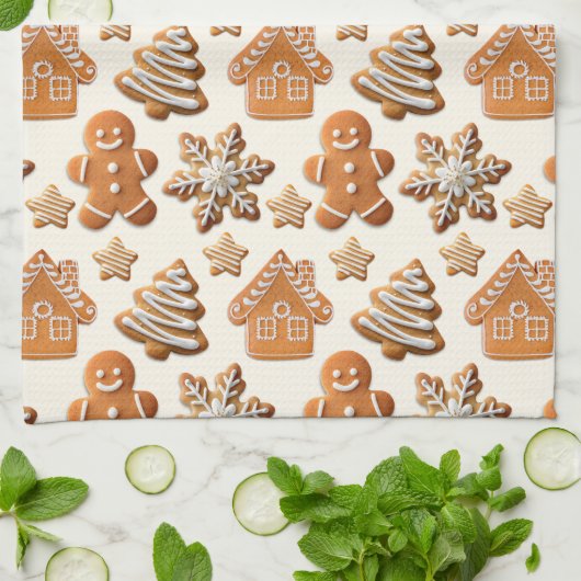 Gingerbread Geschirrtuch (Gefaltet)