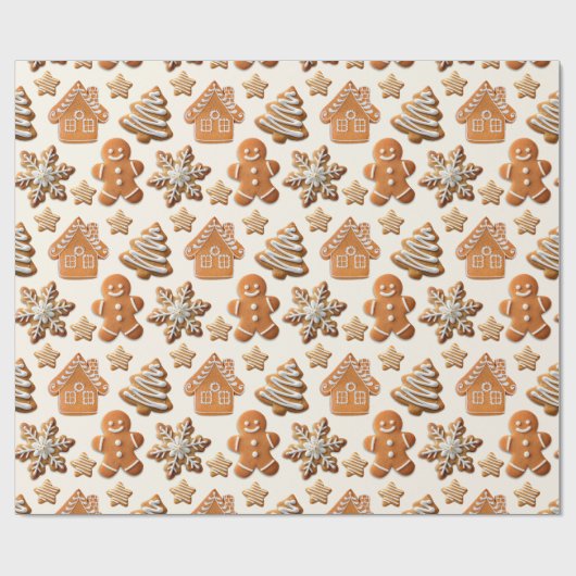 Gingerbread Gift Geschenkpapier (Flach)