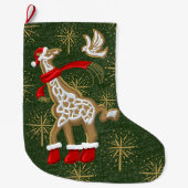 Gingerbread Giraffe/Dove Grosses Weihnachtsfest St Großer Weihnachtsstrumpf (Vorderseite)