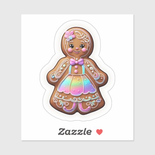 Gingerbread Girl Aufkleber (Blatt)