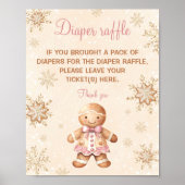 Gingerbread Girl Baby Duschmaschine Windelwanne Ra Poster (Vorne)