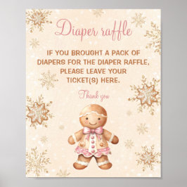 Gingerbread Girl Baby Duschmaschine Windelwanne Ra Poster