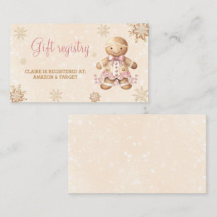 Gingerbread Girl Baby Shooting Registrierungskarte Begleitkarte