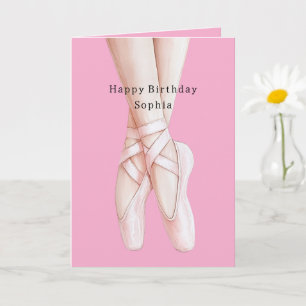 Gingerbread Girl Ballerina Ballet Geburtstag Karte