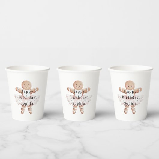 Gingerbread Girl Ballerina Ballet Geburtstag Pappbecher (Multi)