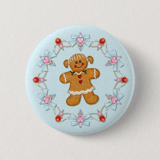 Gingerbread Girl Button (Vorderseite)