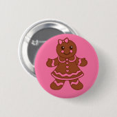 Gingerbread Girl Button (Vorne & Hinten)