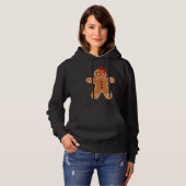Gingerbread Girl Christmas Cookie Cute Teacher Ner Hoodie (Vorne ganz)