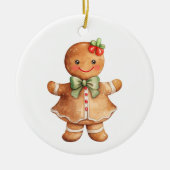 Gingerbread Girl Christmas  Keramik Ornament (Vorne)
