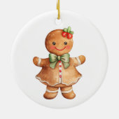 Gingerbread Girl Christmas  Keramik Ornament (Hinten)