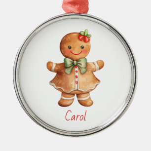 Gingerbread Girl Christmas Ornament Aus Metall