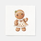 Gingerbread Girl Cookie Party Napkins Serviette (Vorderseite)
