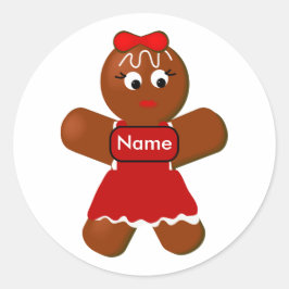 Gingerbread Girl Cookie Sticker