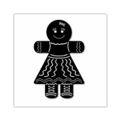 Gingerbread Girl Gummistempel (Prägung)