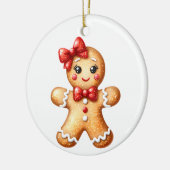 Gingerbread Girl Keramik Ornament (Links)