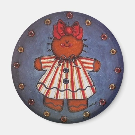 Gingerbread Girl Magnet (Vorne)