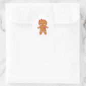 Gingerbread Girl Runder Aufkleber (Tasche)