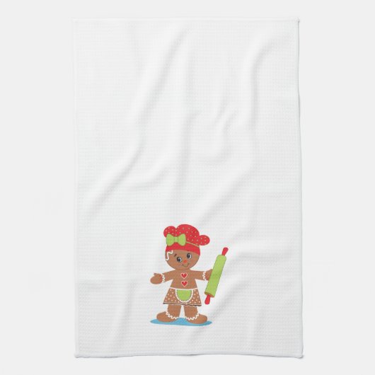 Gingerbread Girl Weihnachtshandtuch Handtuch (Vertikal)