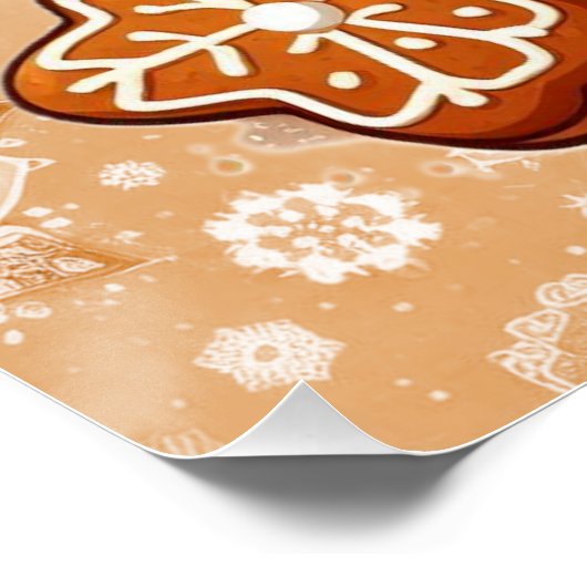 Gingerbread Girl's Hot Cocoa Hot Tub Retreat Poster (Ecke)