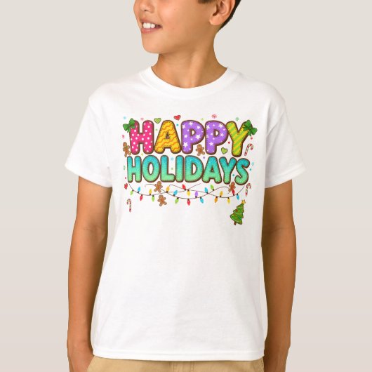 "Gingerbread Glow Holiday Tee" T-Shirt (Vorderseite)