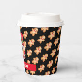 Gingerbread Gnome Anpassen von Farbe und Text Pappbecher (Links)